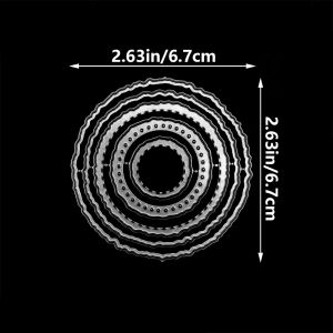 1pc Irregular Circle Round Border Frame Metal Cutting Dies for Scrapbook Card Making Stencil Embossing Craft Decoration Mold