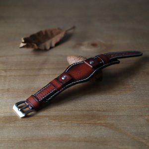 Yu Jiang Handmade Strap Genuine Leather Mens and Womens Retro Leather Strap Accessories Pin Buckle Substitute Master Le Locle 20 22mm