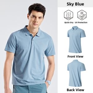 Jeep | Jeep Mens Quick Dry Breathable Outdoor Polo Shirt Short Sleeve T-Shirt Ultra Light Sweat Absorbent Mesh Design Summer Wear