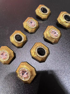 Retro Style Metal Gemstone Button Knitted Sweater Dress Top Coat New Arrival Home Fabric Sewing DIY Accessories Buttons