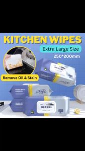 [SG] Imp House Kitchen Cleaning Wet Wipes 80pc/Pack Disposable Degreasing Cleaning Wipe Large Size 250*200mm 500g per pack