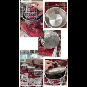 ZEBRA ชุดหม้อ Extra Infinity II 6 ชิ้น 180828 ตราหัวม้าลาย ขนาด 16 ซม. 18 ซม. 20 ซม. ก้นอัดฐาน ใช้กับเตาแม่เหล็กไฟฟ้าได้