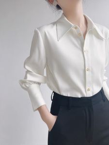YAOMUHUA | French Designed White Shirt Long Sleeved