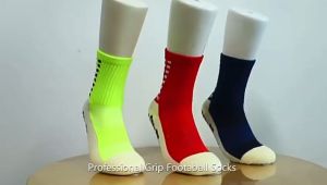 Anti Slip Sock Football Socks Stokin Bola Sepak Stoking Badminton Basketball Grip Sport Thick Socks 運動足球襪子 防