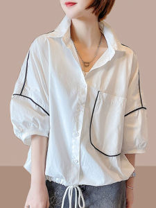 Shalldoer | Plus Size Loose Fashion Puff Sleeve Shirt