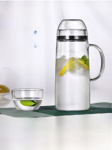 Large Capacity 2L Glass Cold Water Pot Sealed Dustproof Heat Resistant Explosion Proof Home Use Fridge Friendly