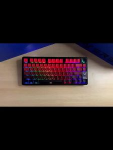 Side Print Gradient Red Keycap Double Shot PBT Keycaps Shine Through Custom Key Caps OEM Profile for Cherry MX Switches Keyboard