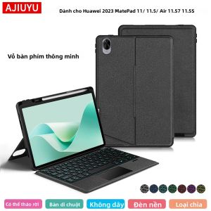 Ốp Bàn Phím Có Đèn Nền Cho Huawei MatePad 11.5 Inch 2023/2024 Air 11.5 Touchpad Vỏ Thông Minh Có Bàn Phím Chống Sốc Chống Bụi TPU