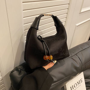 New Chinese Style Embroidered Ladies Shoulder Bag Underarm Crossbody Bag Artistic National Trend Soft Handbag for Youth