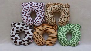 Dreamtoys96 Bantal Leher Karakter Animal Headrest U Kuping