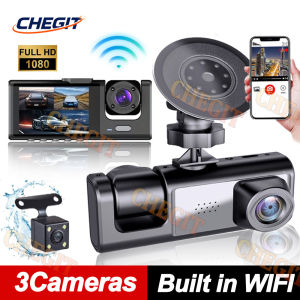 3Camera WIFI Dash Cam 2cam Car Camera 1080P Video Recorder Car DVR Front Rear View Camera Night Vision Black Box Car Accessories