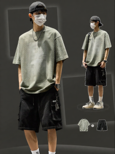 SZON | Quần Short Cotton Rộng Rãi Phong Cách Casual Cho Nam