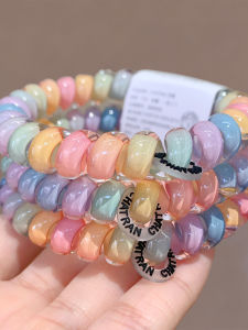 Dopamine Colorful Phone Cord Hair Tie Crystal Hair Accessories