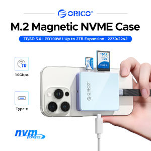 ORICO 10Gbps เคส M.2 NVME สำหรับ M.2 2242/2230 NVME SSD Type-C ถึง2TB ProRes 4K 120fps PD100W SSD ที่ปิด