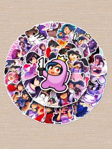 Aphmau Stickers Waterproof Cute Girl Cartoon Graffiti Decals for Mobile Phone Laptops Travel Luggage Decorations DIY
