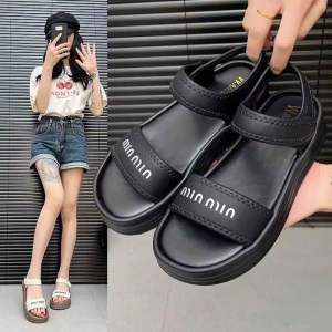 Dép quai hậu 3 phân THÊU chữ Min quai ngang bản to