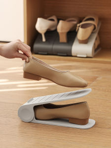 Adjustable Double Layer Shoe Rack Storage Organizer One-Piece Shelf Shoe Holder Integrated Design Space-Saving Solution