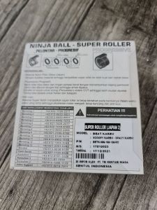 roller racing brt ninja ball pcx150 vario 150 vario 125 adv150 nmax aerox xeon mio125 mio j xride fino mio nouvo beat karbu scoopy karbu vario 110 beat fi scoopy fi genio