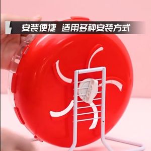 Silent Hamster Wheel - 21cm Durable Running Wheel for Golden Ham Dwarf Hamsters and Small Pets (Pink Light Blue Red Black)