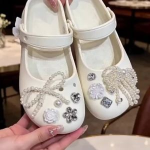 DIY Shoe Accessories For Crocs Lovely Ins Style Decorative 3D Flower Buckles