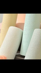 2.8m*0.65m*2mm 3D Linen Wall Sticker Fabric Type PE Foam Waterproof Anti-Collision Self-Adhesive Wallpaper Fabric Safety Home Decoration Wallpaper Living Room Bedroom Background Wall Sticker