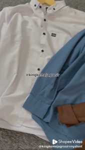 kemeja lengan panjang pria warna Hitam size jumbo XXL XXXL