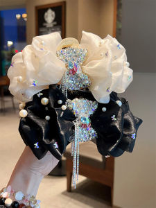 กรงเล็บผมปมผีเสื้อหลายชั้นขนาดใหญ่ ผู้หญิง เครื่องประดับผมแฟชั่น Shark Clamp ปริมาณ Enhancing Diamond Studded Hairpin