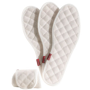 LINGMIAO | Natural Linen Cotton Insoles Anti-Odor Breathable Sweat-Absorbing Soft Bottom Comfortable