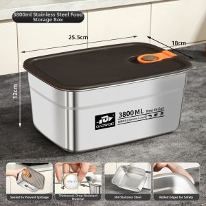 OAQWGE | Food Grade 304 Stainless Steel Food Container