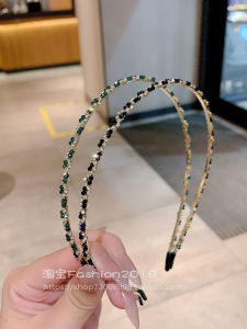 Elegant Thin Emerald Hairband Heavy Work Vintage Outgoing Super Fairy Tale Hairpin Versatile Fashionable Hair Accessories