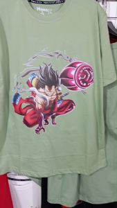 Kaos Pria 3 Dimensi Motif Luffy Gear 4 New Tshirt Oblong Katun 24s H0174 By Hans & Co