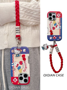 Adorable Hello Kitty Bear Game Console Phone Case Soft Leather Apple 14/13 pro Max Cover Chain Lanyard Cute Design Compatible