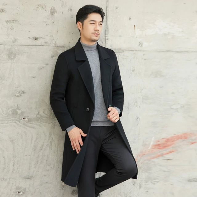 LONG COAT MEN KOREAN STYLE JAS BLAZER PRIA KOREAN STYLE MANTEL MUSIM  DINGIN AUTUMN PREMIUM