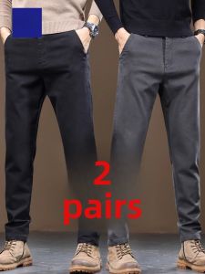 ROMON | Romon Mens Casual Pants Slim Fit Elastic Trendy Business Long Trousers Spring Autumn New Style Fashionable Urban Cotton Polyester Blend