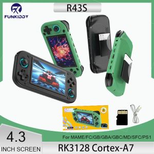 2025 NEW R43S Retro Handheld Video Game Console Linux System 4.3 Inch Screen 1920*1080 Portable Pocket Video Player HDMI Out 64G