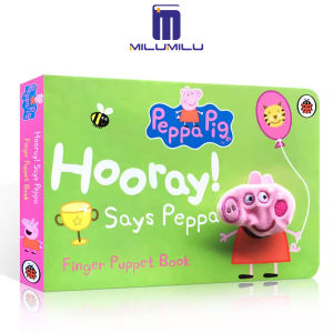 หมูเป็ปป้า: ไชโย! พูดว่า Peppa Boneka Jari Tangan หนังสือสมุดกระดานเขียนโดยเต่าทองหนังสือภาษาอังกฤษต้นฉบับ