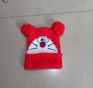 Kupluk Bayi pompom/Kupluk Anak Doraemon