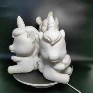 [Fast Shipping] 15 - 26 cm DIY Graffiti Piggy Banks in Dinosaur/Unicorn/Chicken/Tiger/Cow/Bird/Fish/Pig/Fox/Elephant/Dog Shapes. Souvenir Festival Gifts Home Decor Desk Ornaments. Durable Vinyl Birthday Presents [White Piggy Bank + 12 - color Paint Set]