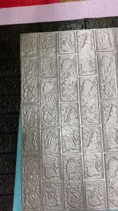 WD Wallpaper 3D Foam Sticker Warna Abu Abu Premium Wall Paper Tebal 3MM Wallpaper Stiker