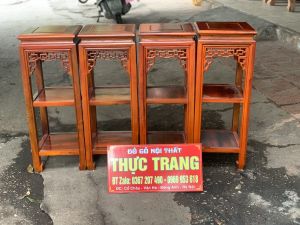 Đôn cao 80 mặt 30x30 2 tầng đợt gỗ cẩm vàng