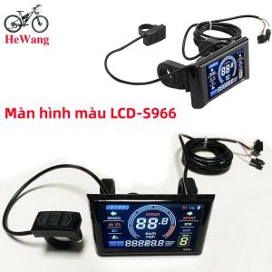 Bảng Điều Khiển Màn Hình Màu LCD-S966 Cho Xe Đạp Điện Xe Tay Ga Điện 24V-72V Đầu Nối SM 5+2 Chân Giao Thức Truyền Thông UART Phụ Kiện Xe Đạp Điện