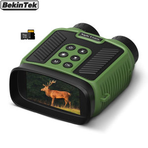 BekinTek Night Vision Binoculars 5000mAh Rechargeable Telescope NVG  Goggles Full Dark Observing Scope   Adjustment 8x Digital Zoom 2.5K Video Playback 40M Photo 3 Inches Large HD Screen with 32G TF Card for Camping Hiking Surveillance