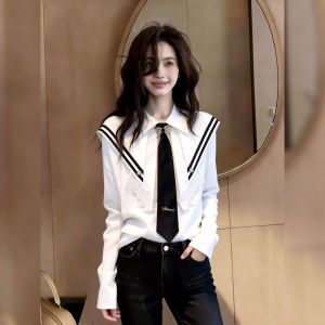 Unique Stylish Chic French Designed Womens Long Sleeve Shirt