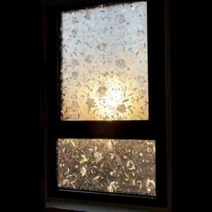 3D สติ๊กเกอร์คริสต์มาส สติ๊กเกอร์ปีใหม่ ฟิล์มกระจก รูปแบบ วัสดุ PVC แก้วสูญญากาศสติกเกอร์หน้าต่างฟิล์มสามารถใช้ซ้ำๆ 45/60/90 x 200 ซม.