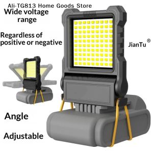EELHOE | New Super Bright LED Work Light Portable Long-Lasting Strong Light Supply For Night Work Light 72V Li-ion Battery Power Tool 1PC