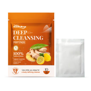 South Moon Detox Foot Patches Ginger Cleansing Foot Pads Remove Dampness Toxins Relieve Stress Improve Sleep Body Foot Care Toxins Foot Pads Slimming Firming Skin Stress Relief Fatigue Promote Blood Circulation Flat Belly Improve Sleep Foot Care(10pcs)