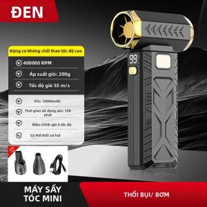 Quạt Thổi Không Chổi Than M18 - Máy Hút Bụi Cầm Tay Điện 400.000 Vòng/phút 53m/s Sạc Type-C Quạt Công Suất Cao Mạnh Mẽ Dành Cho Đội Ngũ Thi Công