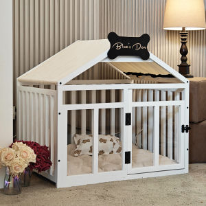Luxury Wooden Villa Dog House for Large And Medium Dogs Indoor Use Four Seasons Universal Pet Shelter Cat House Sofa