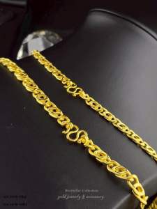 สร้อยคอลายบิดคอม้าหุ้มทองคำแท้หนาพิเศษเกรดพรีเมี่ยม นน.3 บาท ยาว 24 นิ้ว