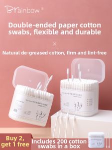 Brainbow | Ear Cleaning & Makeup Use Sterile Cotton Swabs 200 Pieces
